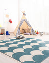 Wonder Tykes Collection Area Rug - Sparklewood Square Sky blue  lifestyle 70