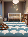 Wonder Tykes Collection Area Rug - Sparklewood Square Sky blue  lifestyle 124