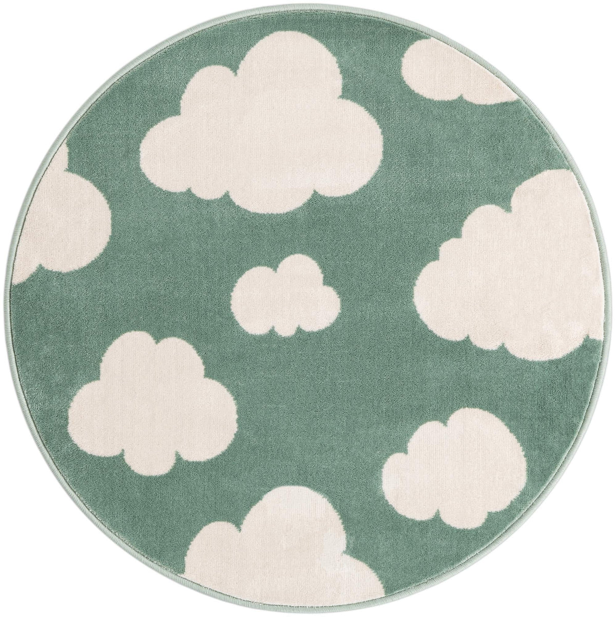Wonder Tykes Collection Area Rug -  Dreamview Round Soft Green  lifestyle 59