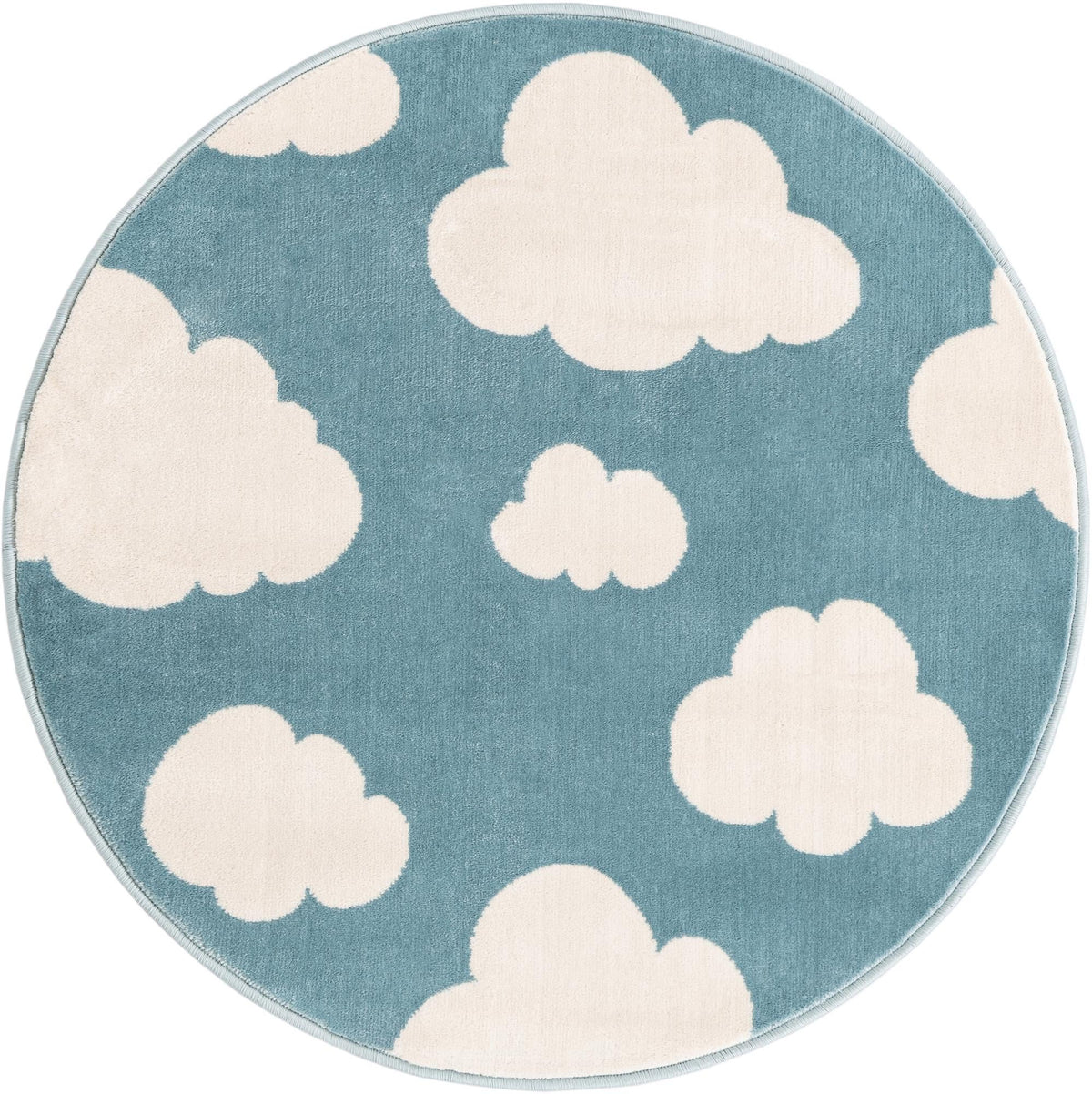 Wonder Tykes Collection Area Rug -  Dreamview Round Sky blue  lifestyle 62