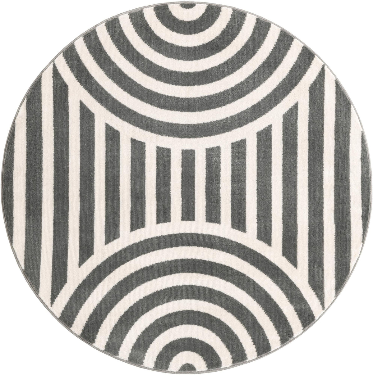 Wonder Tykes Collection Area Rug -  Joydale Round Gray and Silver  lifestyle 128