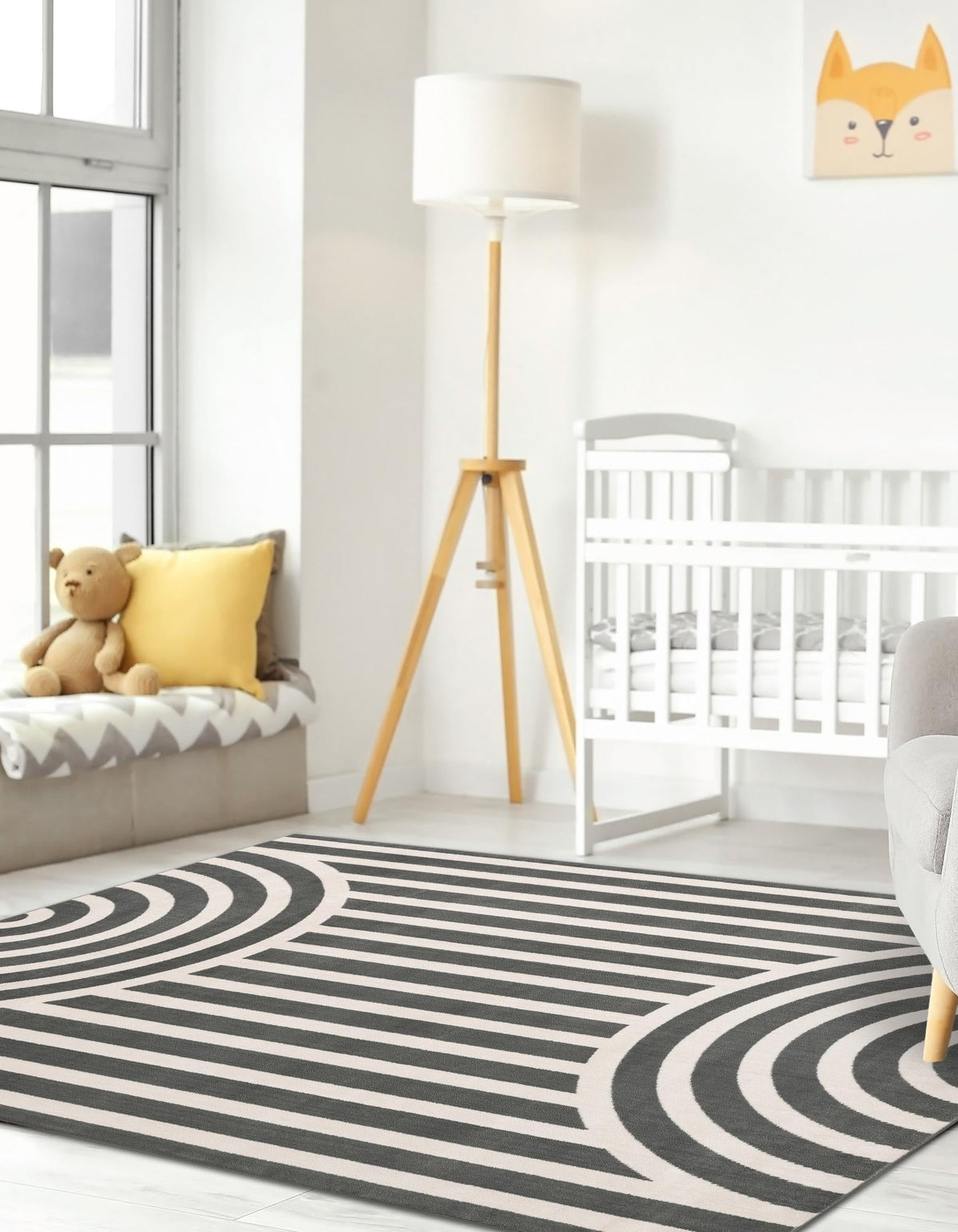 Wonder Tykes Collection Area Rug -  Joydale Rectangle Silver Gray  lifestyle 14
