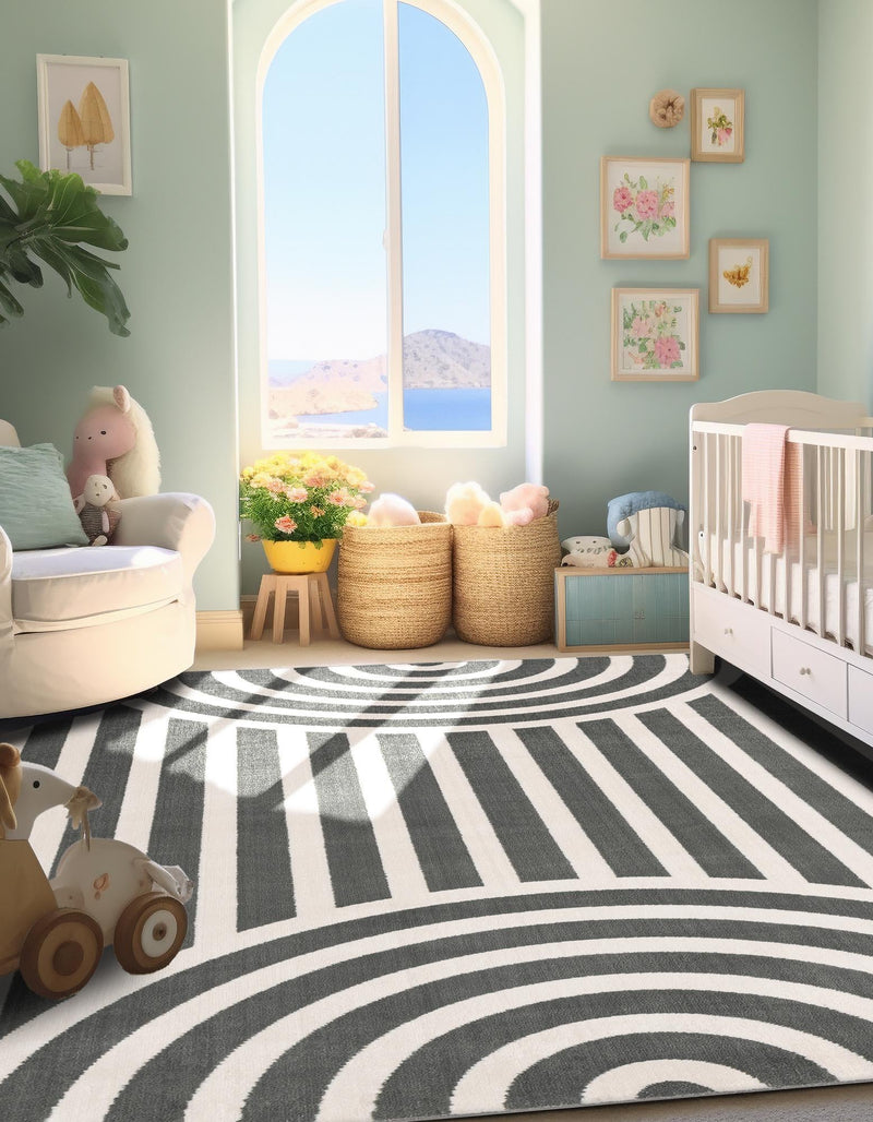 Wonder Tykes Collection Area Rug -  Joydale Rectangle Silver Gray  lifestyle 34