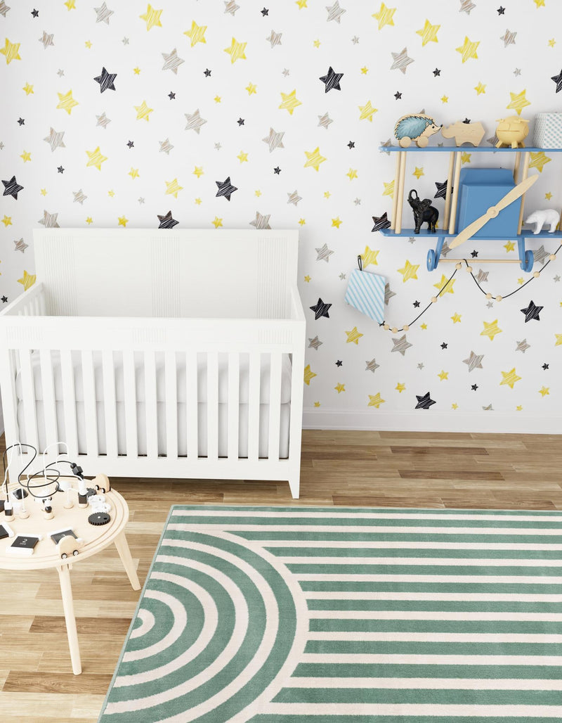 Wonder Tykes Collection Area Rug -  Joydale Rectangle Soft Green  lifestyle 21
