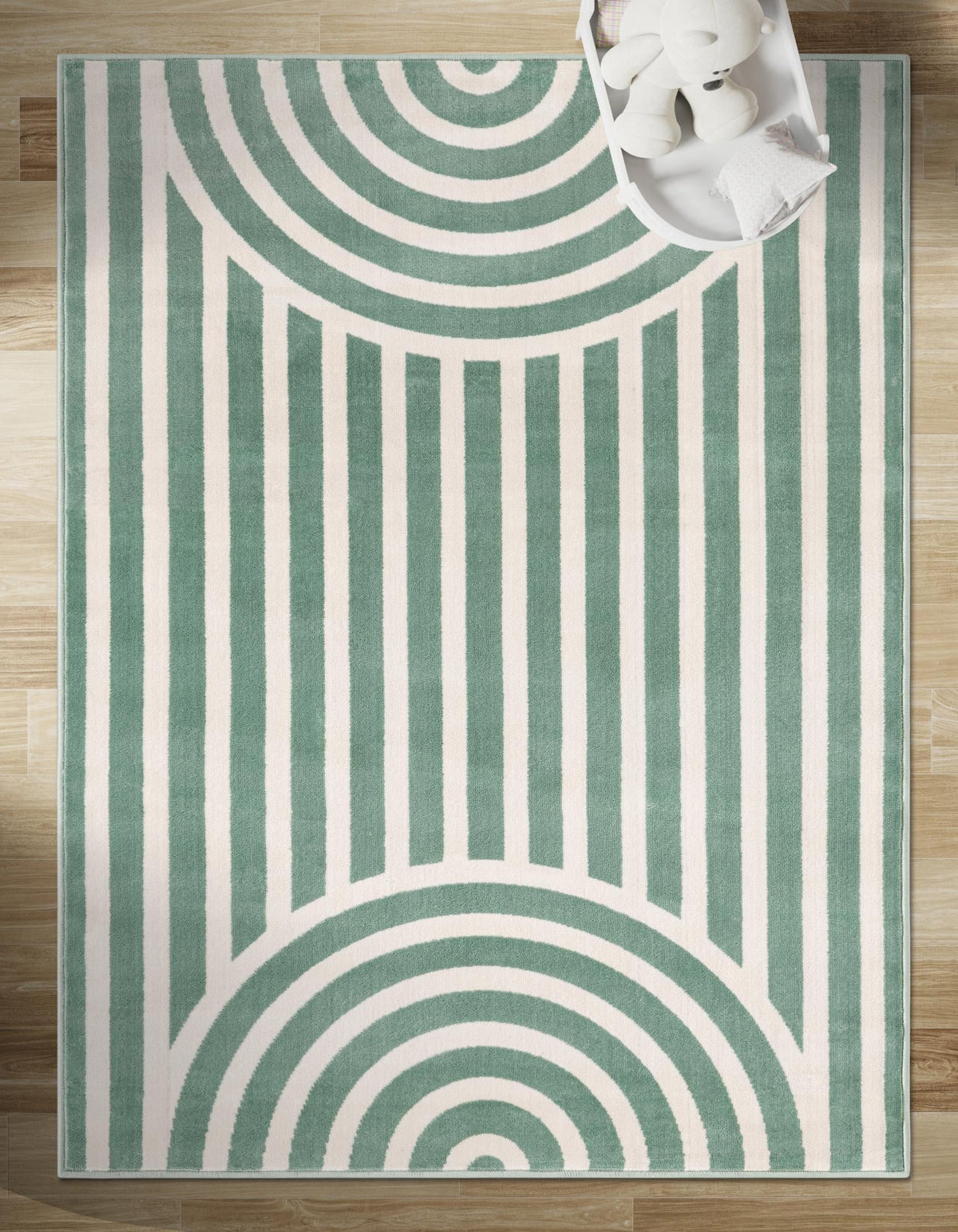 Wonder Tykes Collection Area Rug -  Joydale Rectangle Soft Green  lifestyle 41