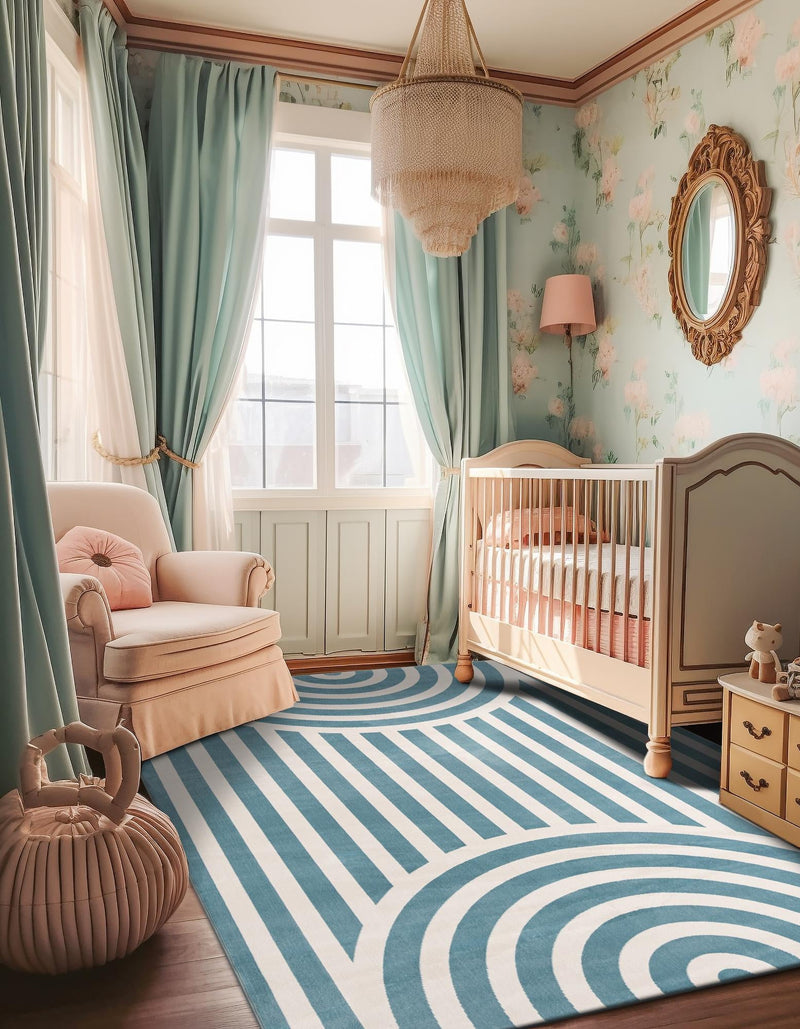 Wonder Tykes Collection Area Rug -  Joydale Rectangle Sky blue  lifestyle 3