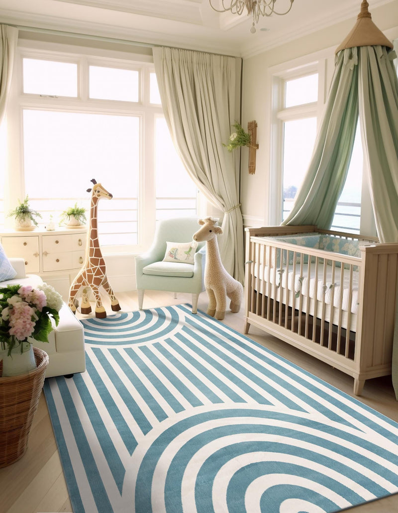 Wonder Tykes Collection Area Rug -  Joydale Rectangle Sky blue  lifestyle 7