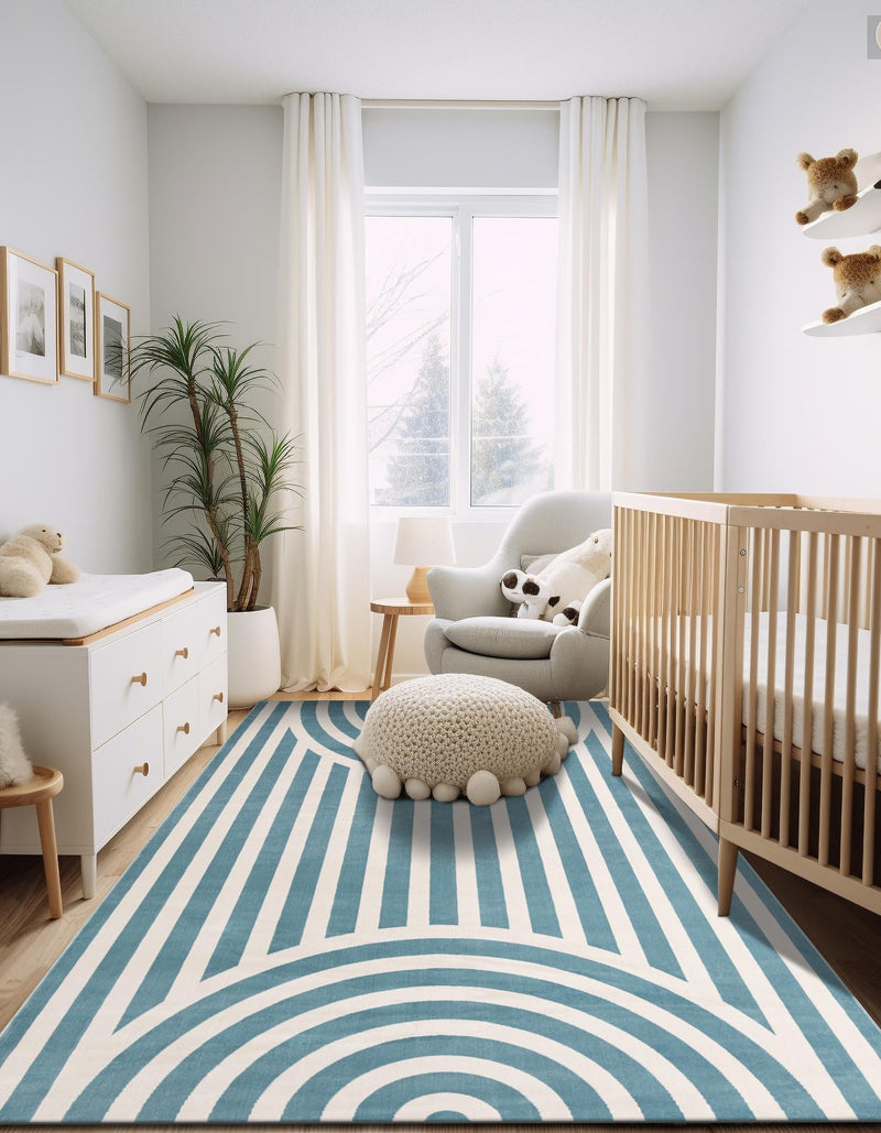 Wonder Tykes Collection Area Rug -  Joydale Rectangle Sky blue  lifestyle 11