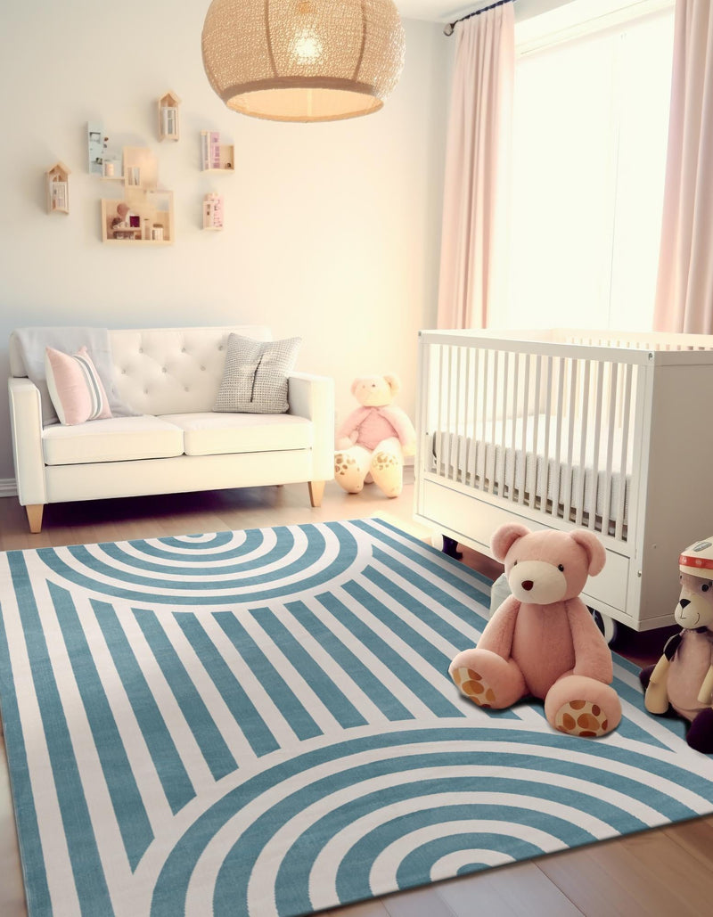 Wonder Tykes Collection Area Rug -  Joydale Rectangle Sky blue  lifestyle 19