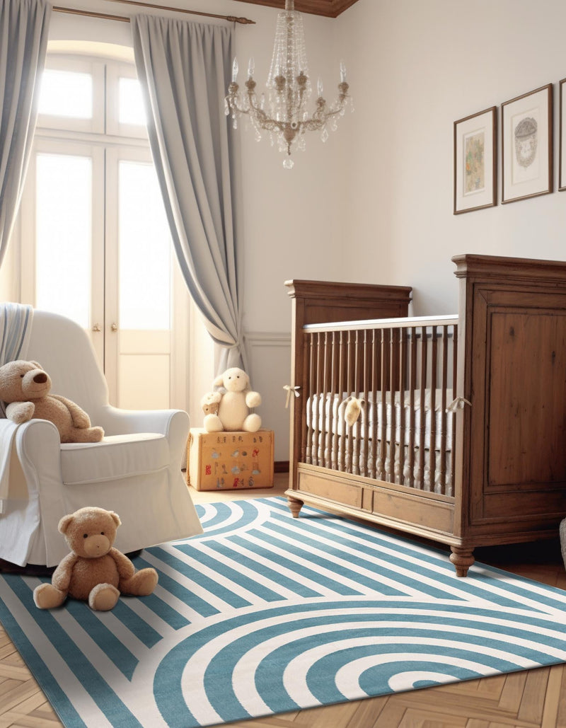 Wonder Tykes Collection Area Rug -  Joydale Rectangle Sky blue  lifestyle 23