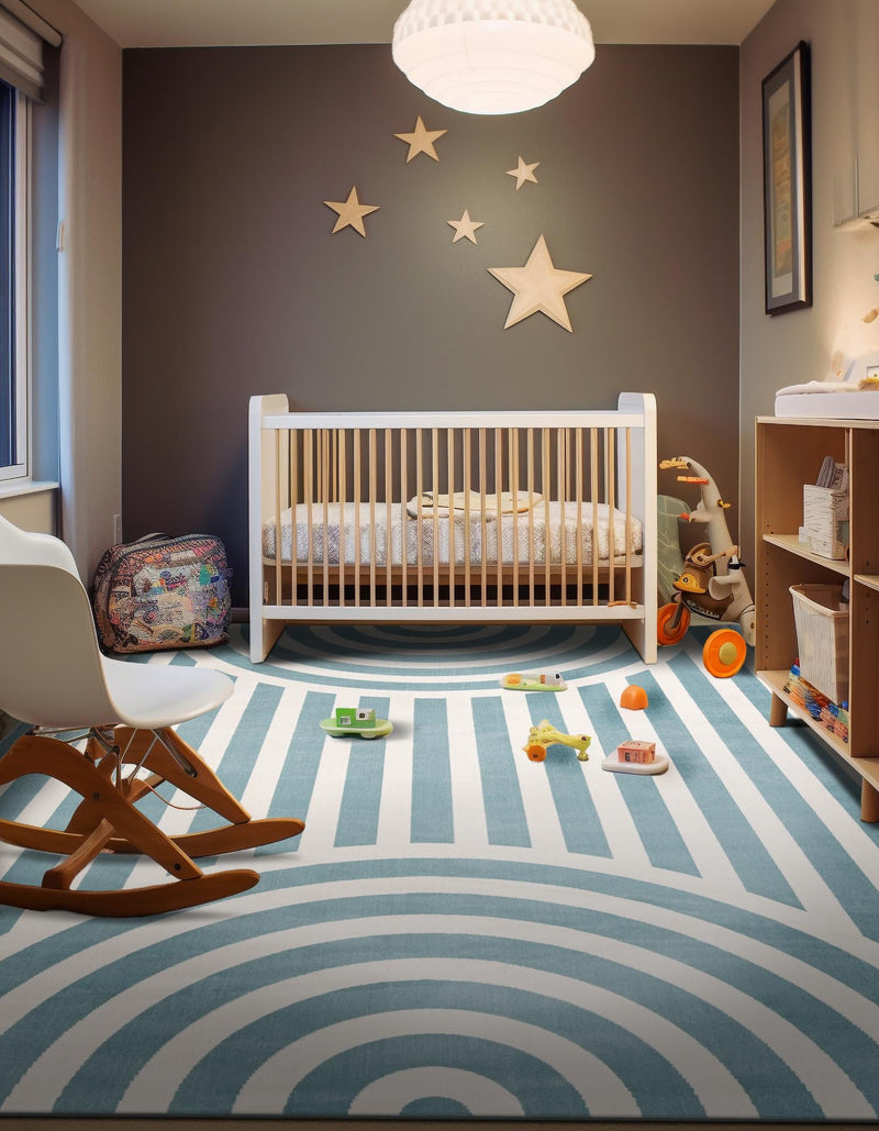 Wonder Tykes Collection Area Rug -  Joydale Rectangle Sky blue  lifestyle 35