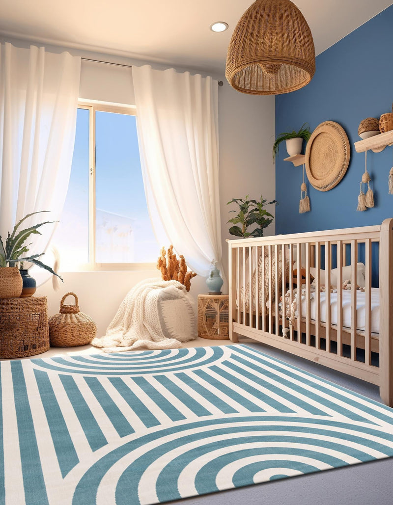 Wonder Tykes Collection Area Rug -  Joydale Rectangle Sky blue  lifestyle 39
