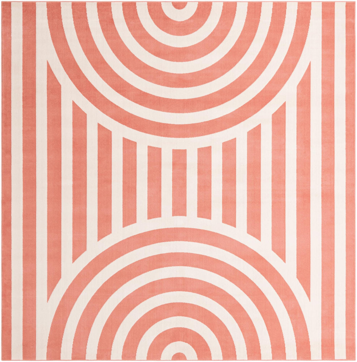 Wonder Tykes Collection Area Rug -  Joydale Square Soft Coral Pink  lifestyle 125