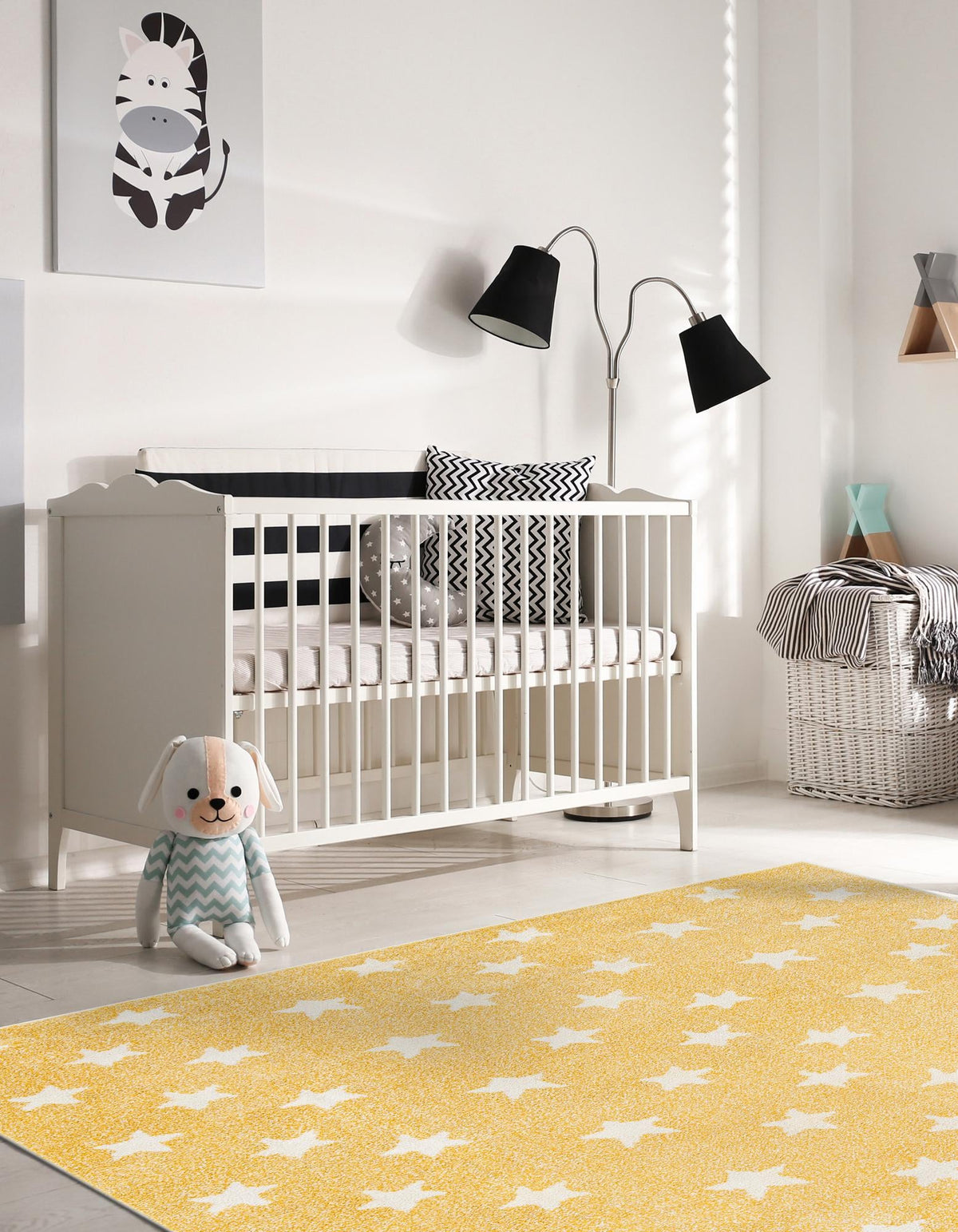 Playful Patterns Collection Area Rug -  Mosaic Rectangle Soft Yellow  lifestyle 20