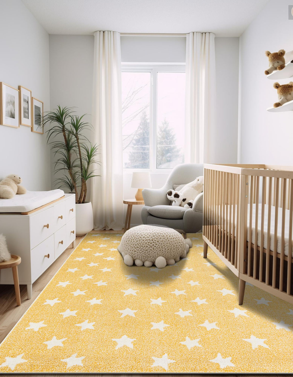 Playful Patterns Collection Area Rug -  Mosaic Rectangle Soft Yellow  lifestyle 28