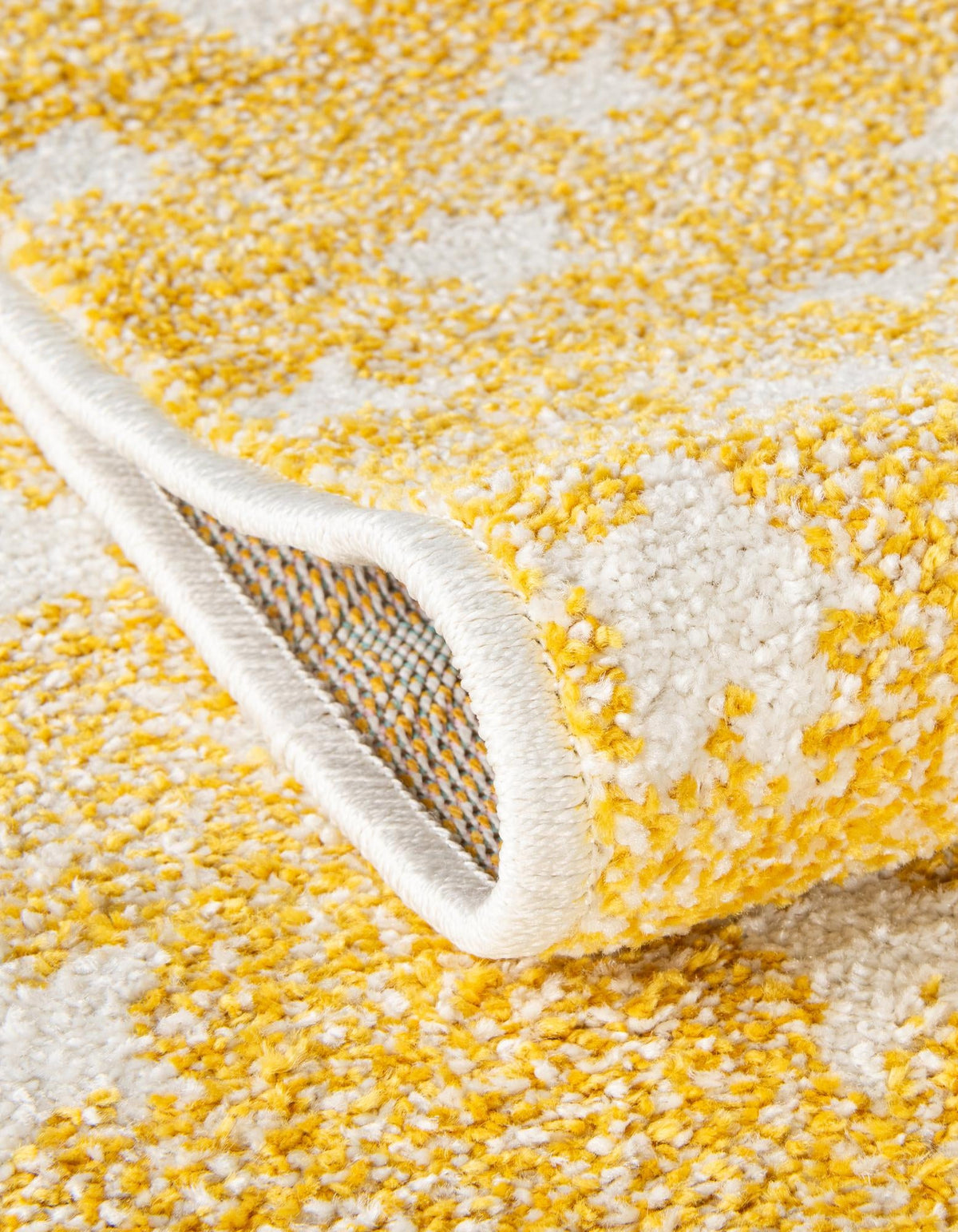 Playful Patterns Collection Area Rug -  Mosaic Round Soft Yellow  lifestyle 156