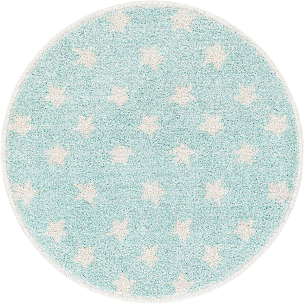 Wonder Tykes Collection Area Rug -  Mosaic Round Clear Blue  lifestyle 115