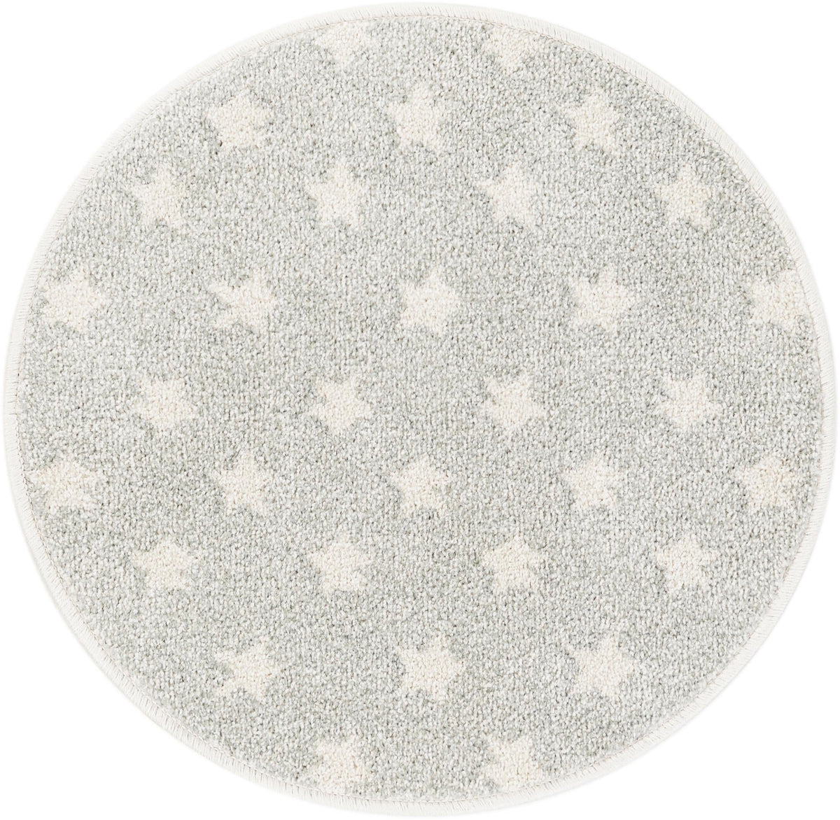 Playful Patterns Collection Area Rug -  Mosaic Round Cloud Gray  lifestyle 45