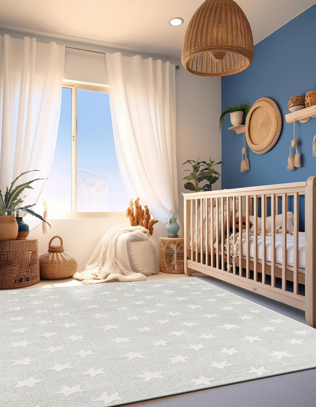 Playful Patterns Collection Area Rug -  Mosaic Rectangle Cloud Gray  lifestyle 8