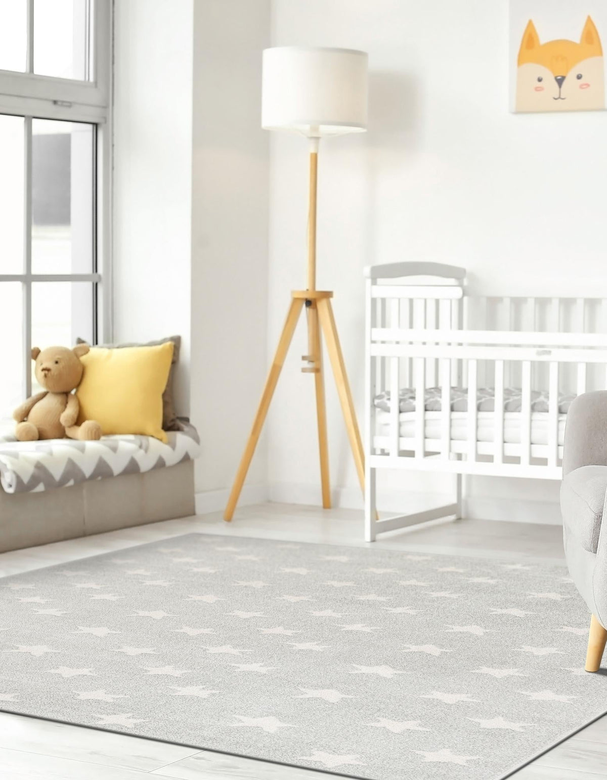 Playful Patterns Collection Area Rug -  Mosaic Rectangle Cloud Gray  lifestyle 20