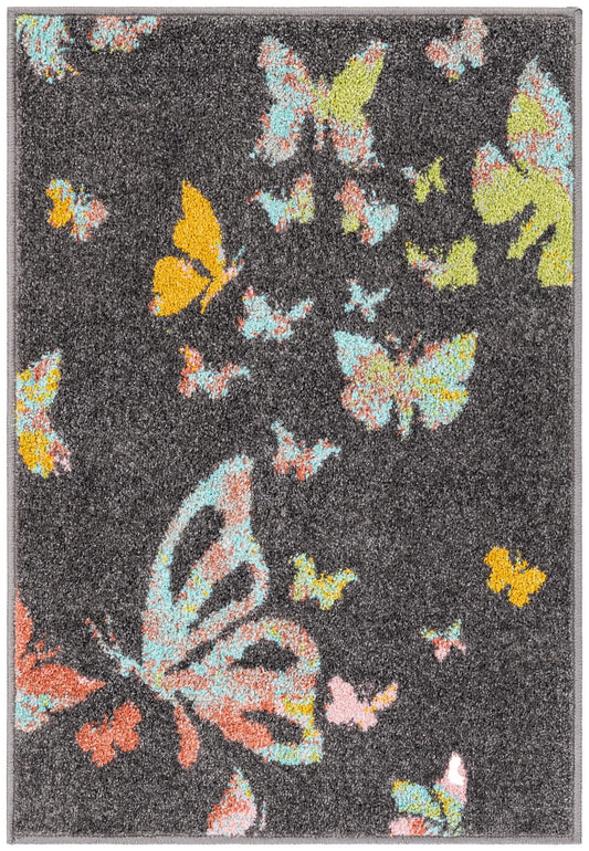 Playful Patterns Collection Area Rug -  Carnival Rectangle Charcoal Gray Main