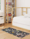 Playful Patterns Collection Area Rug -  Carnival Runner Charcoal Gray  lifestyle 25