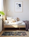 Playful Patterns Collection Area Rug -  Carnival Runner Charcoal Gray  lifestyle 37