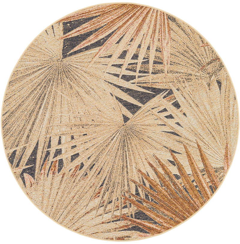 Seaside Blooms Collection Area Rug -  Avalon Round Multi  lifestyle 37