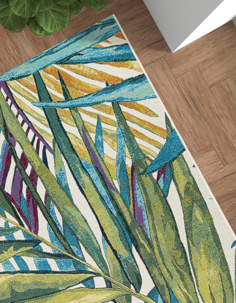 Seaside Blooms Collection Area Rug -  Arcadia Rectangle Multi  lifestyle 2
