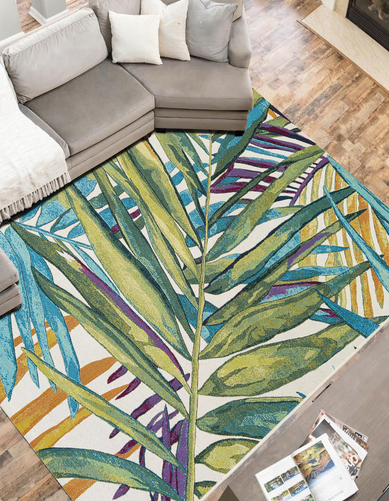 Seaside Blooms Collection Area Rug -  Arcadia Rectangle Multi  lifestyle 4