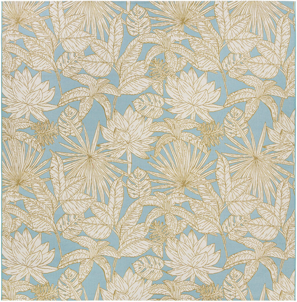 Seaside Blooms Collection Area Rug -  Shalimar Square Soft Blue  lifestyle 43