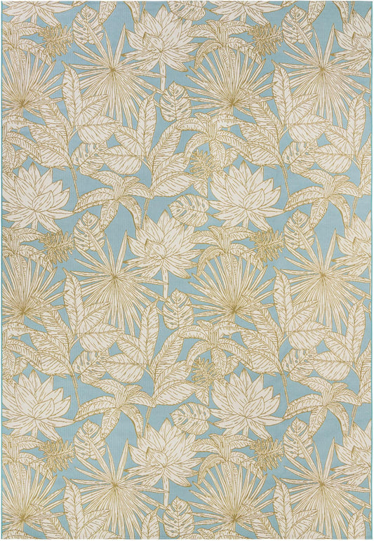 Seaside Blooms Collection Area Rug -  Shalimar Rectangle Soft Blue Main