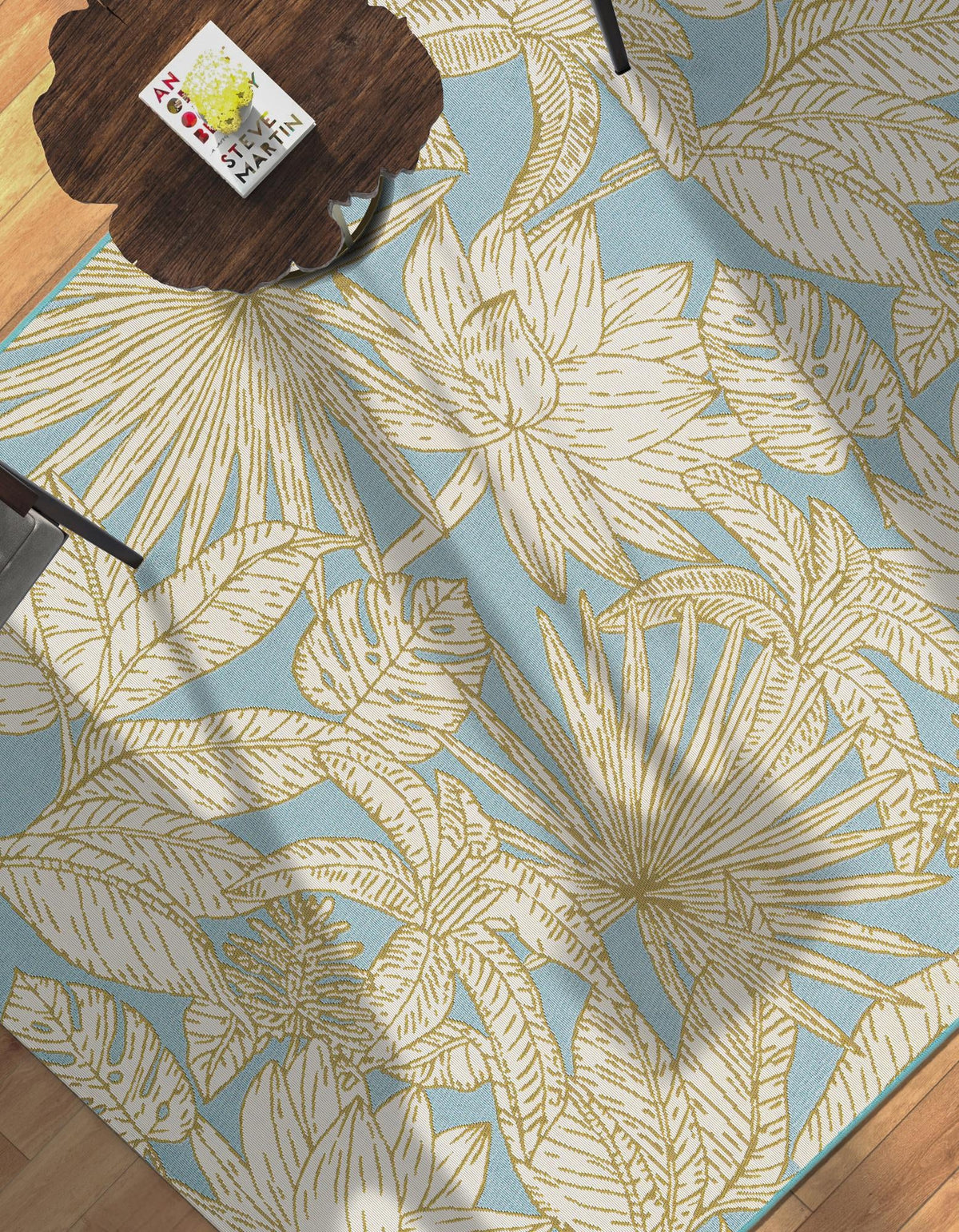 Seaside Blooms Collection Area Rug -  Shalimar Rectangle Soft Blue  lifestyle 10