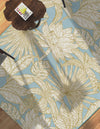 Seaside Blooms Collection Area Rug -  Shalimar Rectangle Soft Blue  lifestyle 12