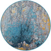 Urban Terrace Collection Area Rug -  Lanai Round Gradient Blue  lifestyle 13