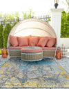 Urban Terrace Collection Area Rug -  Lanai Rectangle Gradient Blue  lifestyle 5