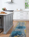 Urban Terrace Collection Area Rug -  Lanai Runner Gradient Blue  lifestyle 16