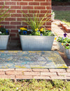 Urban Terrace Collection Area Rug -  Lanai Runner Gradient Blue  lifestyle 31