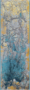 Urban Terrace Collection Area Rug -  Lanai Runner Gradient Blue  lifestyle 42