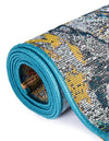 Urban Terrace Collection Area Rug -  Lanai Round Gradient Blue  lifestyle 51