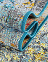 Urban Terrace Collection Area Rug -  Lanai Round Gradient Blue  lifestyle 52