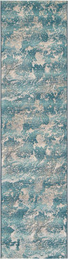 Urban Terrace Collection Area Rug -  Gazebo Runner Aqua Blue  lifestyle 23