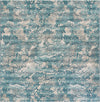 Urban Terrace Collection Area Rug -  Gazebo Square Aqua Blue  lifestyle 24