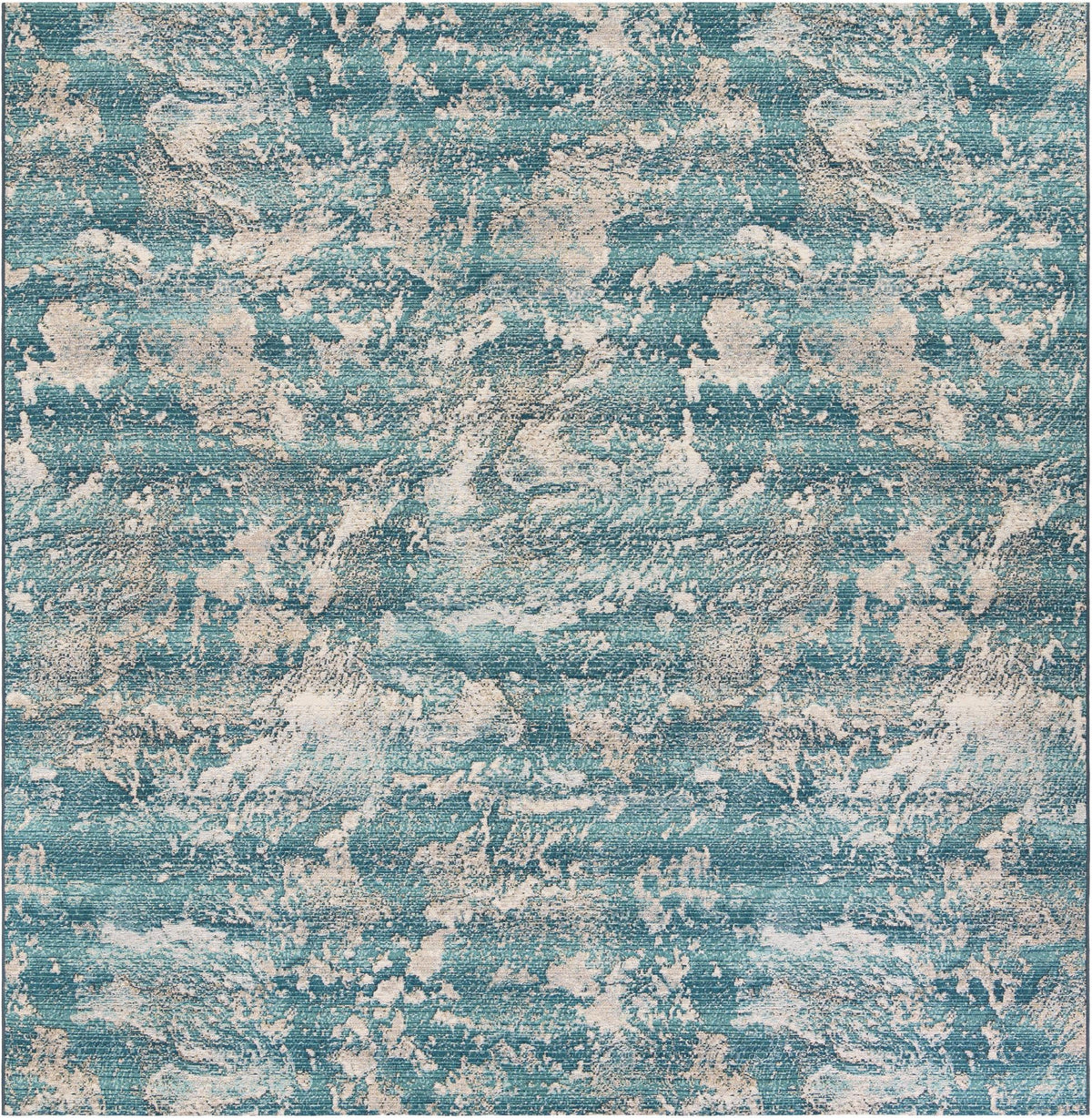 Urban Terrace Collection Area Rug -  Gazebo Square Aqua Blue  lifestyle 24