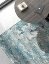 Urban Terrace Collection Area Rug -  Gazebo Rectangle Aqua Blue  lifestyle 9