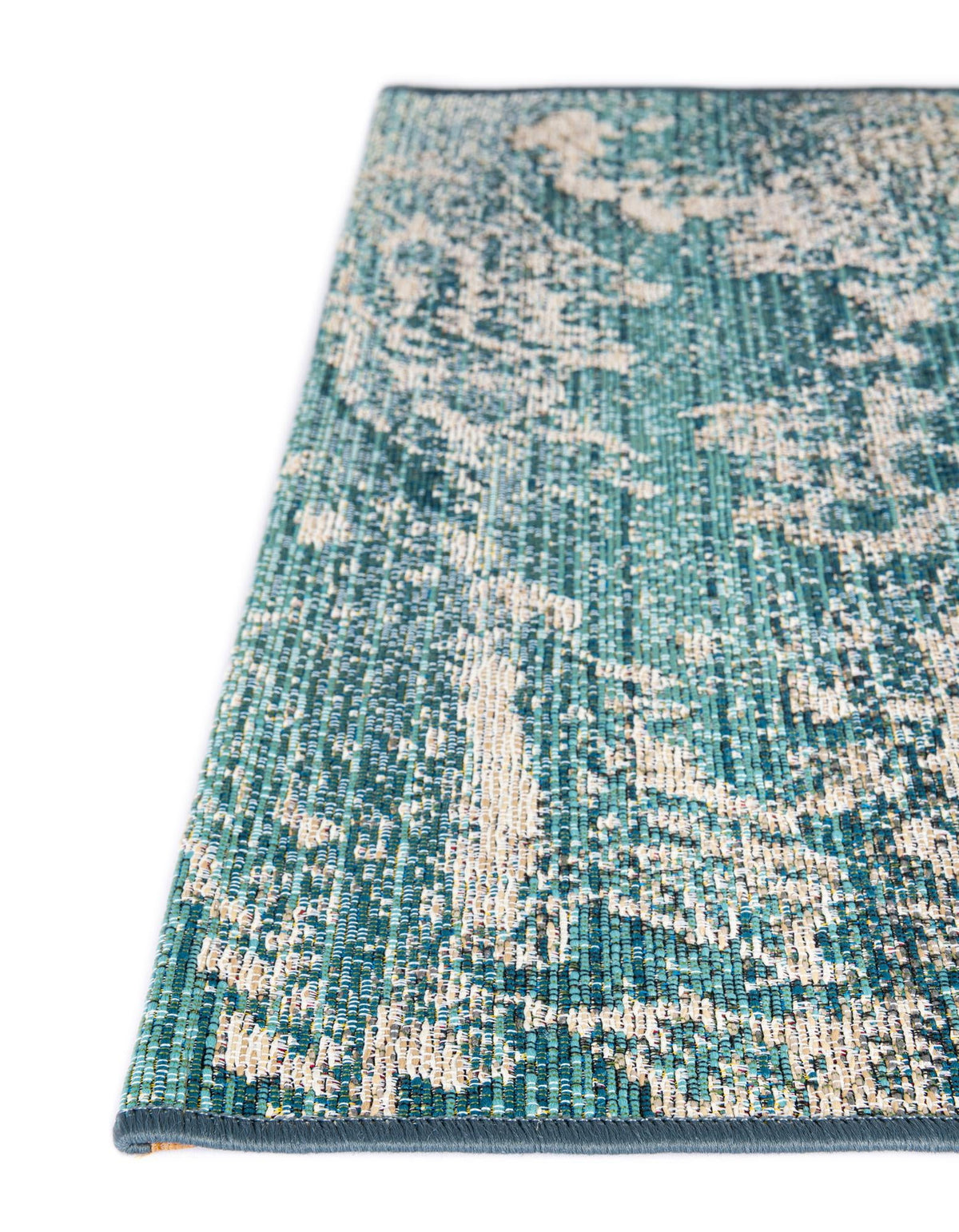 Urban Terrace Collection Area Rug -  Gazebo Rectangle Aqua Blue  lifestyle 14