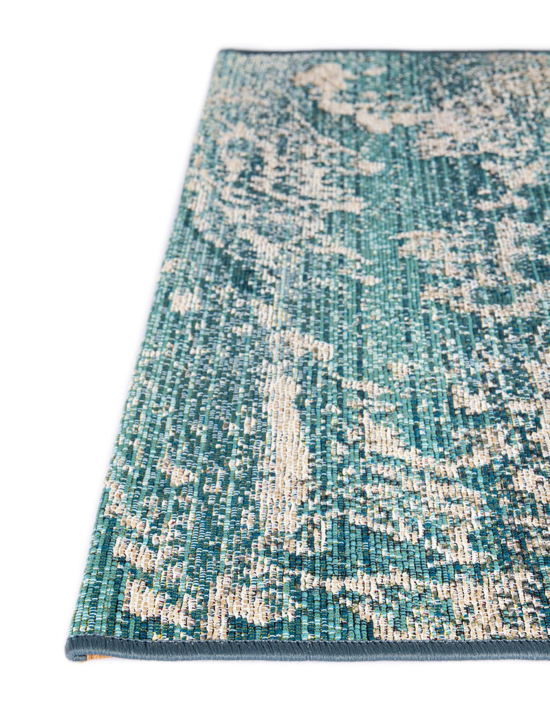 Urban Terrace Collection Area Rug -  Gazebo Rectangle Aqua Blue  lifestyle 14