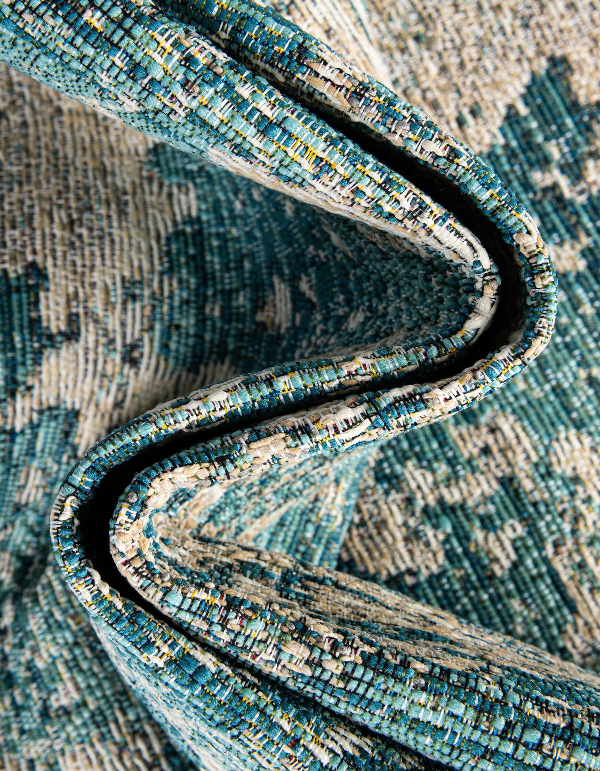 Urban Terrace Collection Area Rug -  Gazebo Rectangle Aqua Blue  lifestyle 15