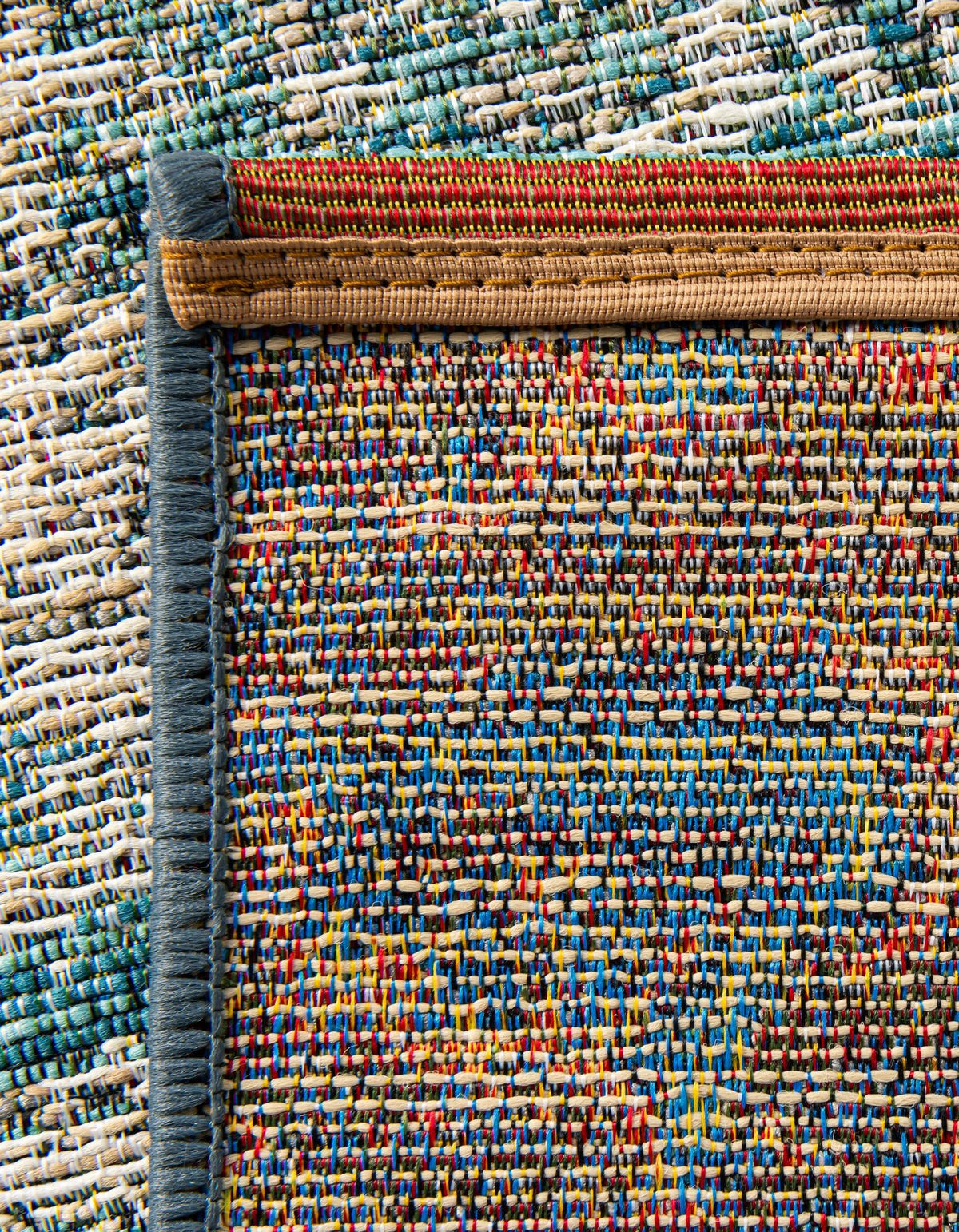 Urban Terrace Collection Area Rug -  Gazebo Rectangle Aqua Blue  lifestyle 16