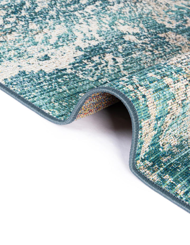 Urban Terrace Collection Area Rug -  Gazebo Rectangle Aqua Blue  lifestyle 17